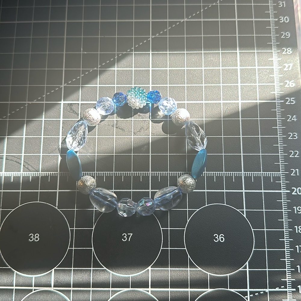 Blue Stretchy Beaded Bracelet for Women/Girls